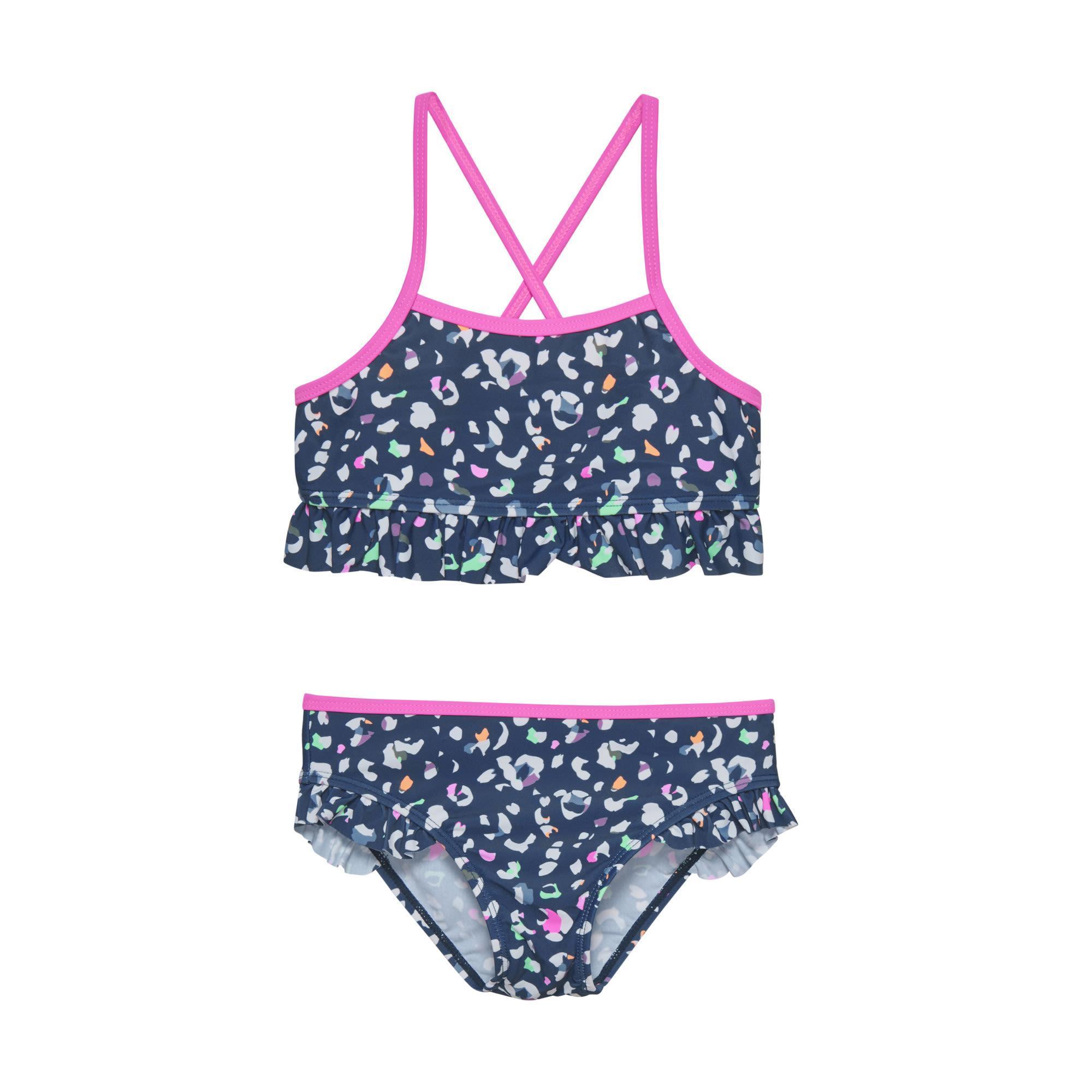 Color Kids Bikini W Frills Aop Bikini Sugar Pink