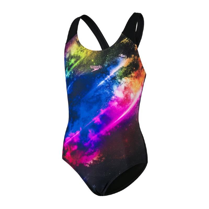 Speedo Digital Placement Splashback Swimsuit - Black/Violet/Pink/Pink (807386F385)