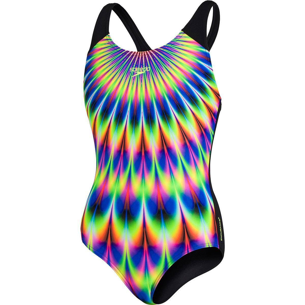 Speedo Digital Placement Splashback Swimsuit - Black/Multicolour (807386F990)