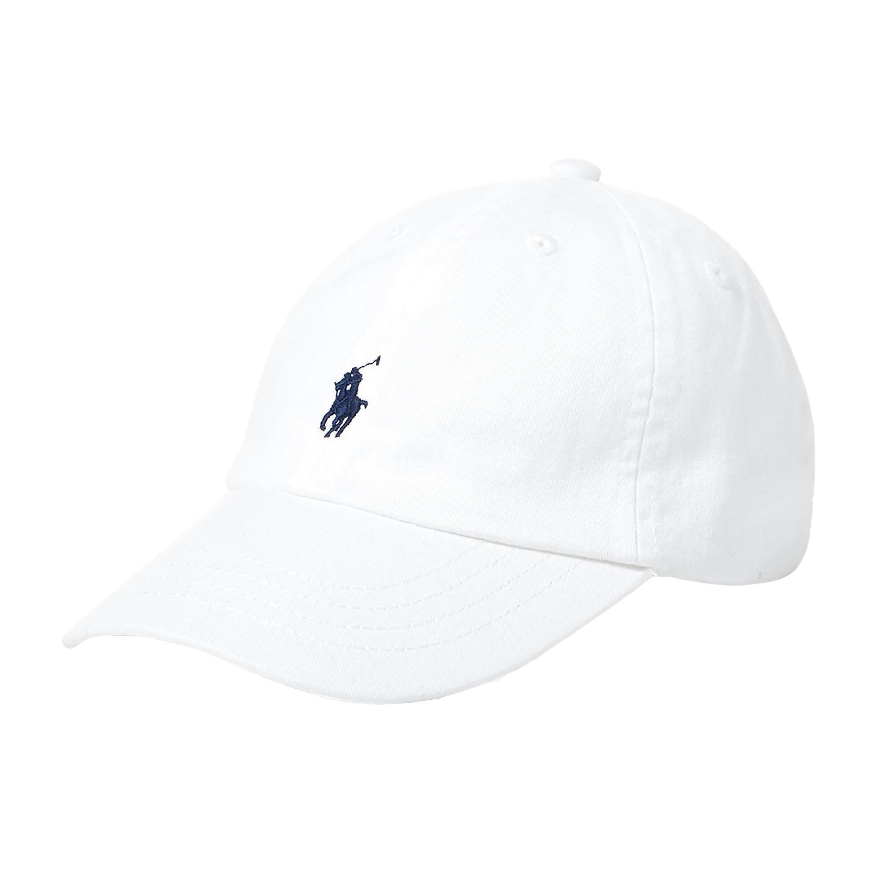 Polo Ralph Lauren Kid's Cotton Chino Baseball Cap - White (98385)
