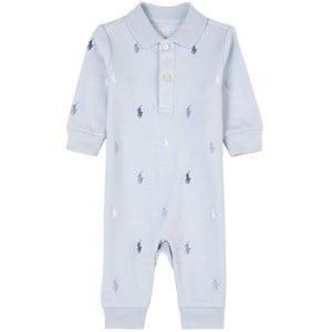 Ralph Lauren Barn Broderad Onepiece Ljusblå