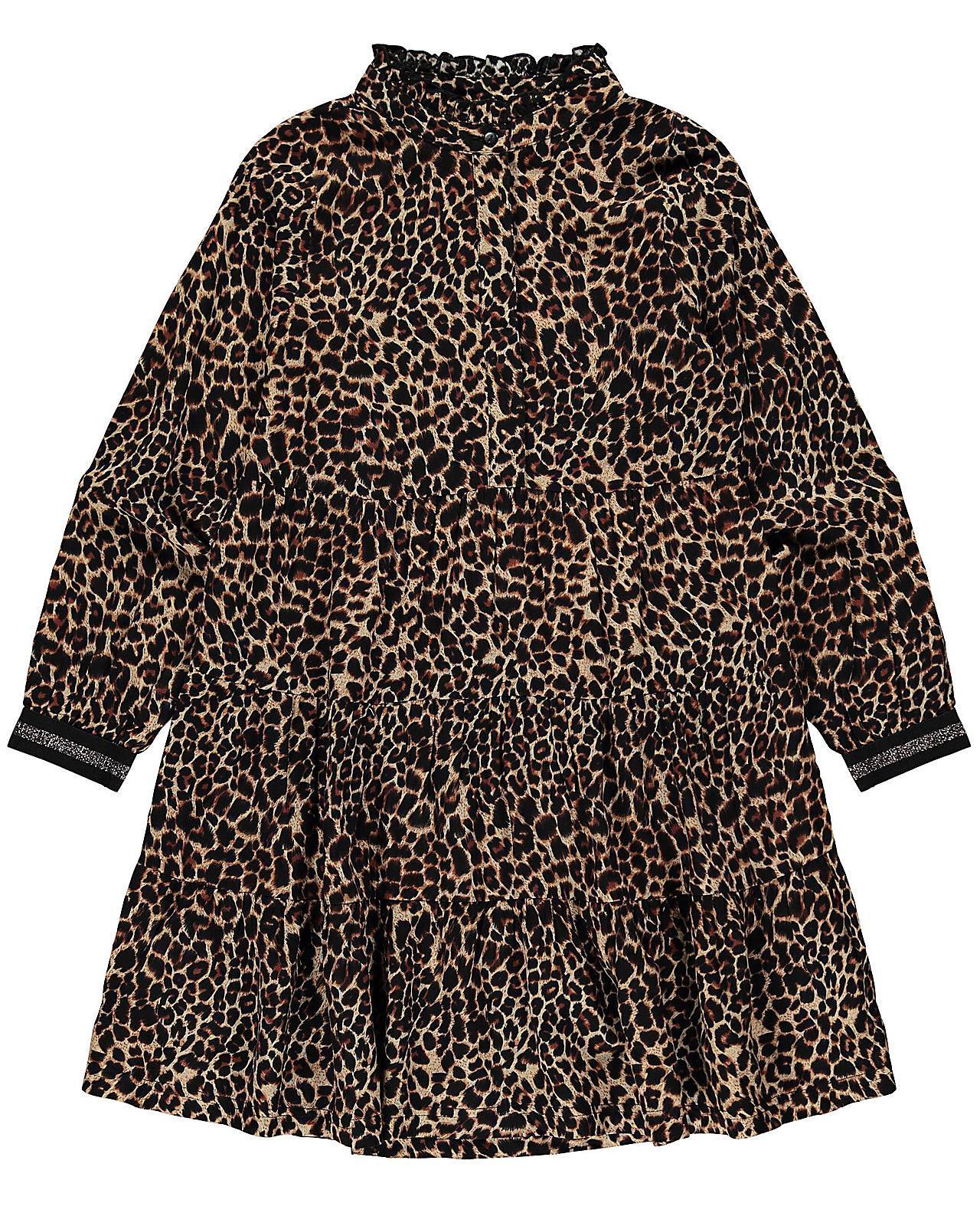 Name It Long Sleeved Dress - Black/Detail Leo AOP (13195118)