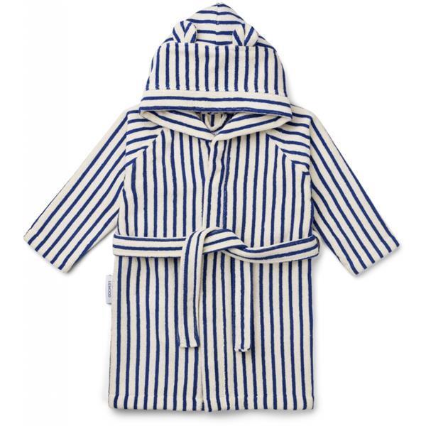 Liewood Rollo Bathrobe Mini - Y/D Stripe Surf Blue/Creme De La Creme (LW14629-7177)