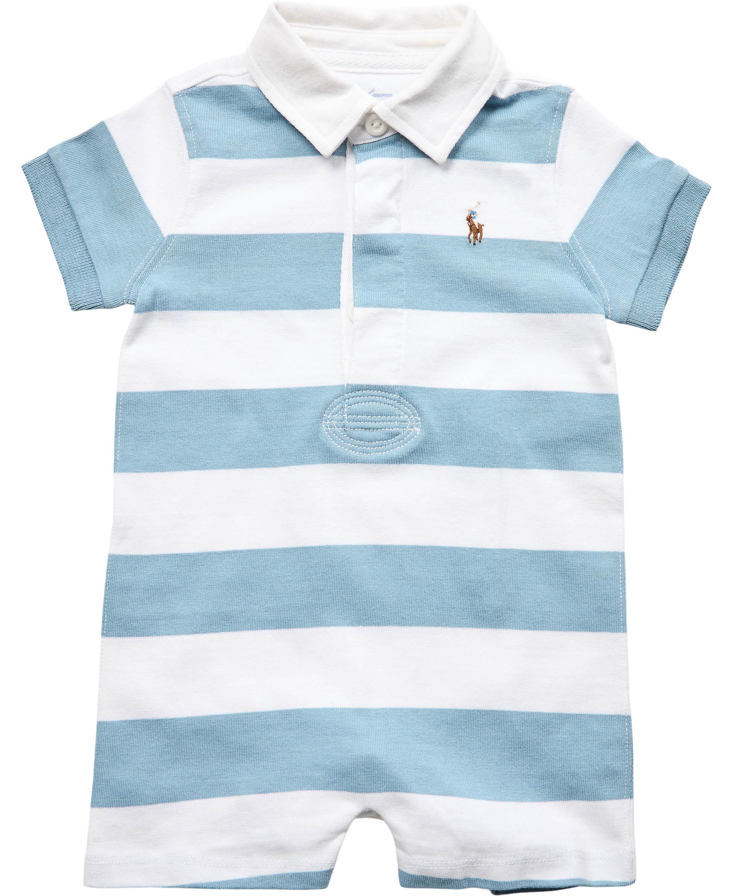 Polo Ralph Lauren Kid's Striped Cotton Playsuit - Multicoloured