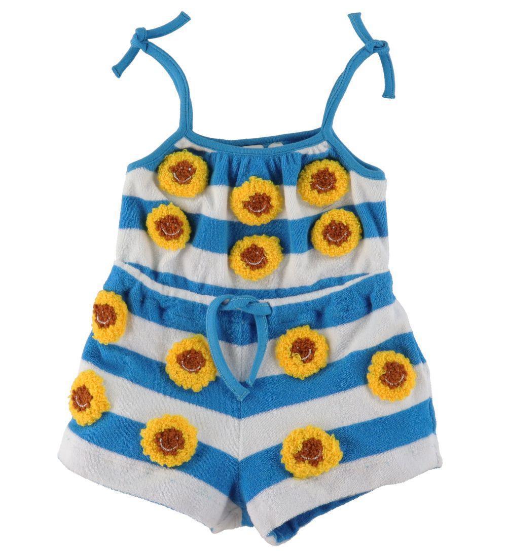 Stella McCartney Kid's Trouser Suit - Blue/White Striped with Flowers