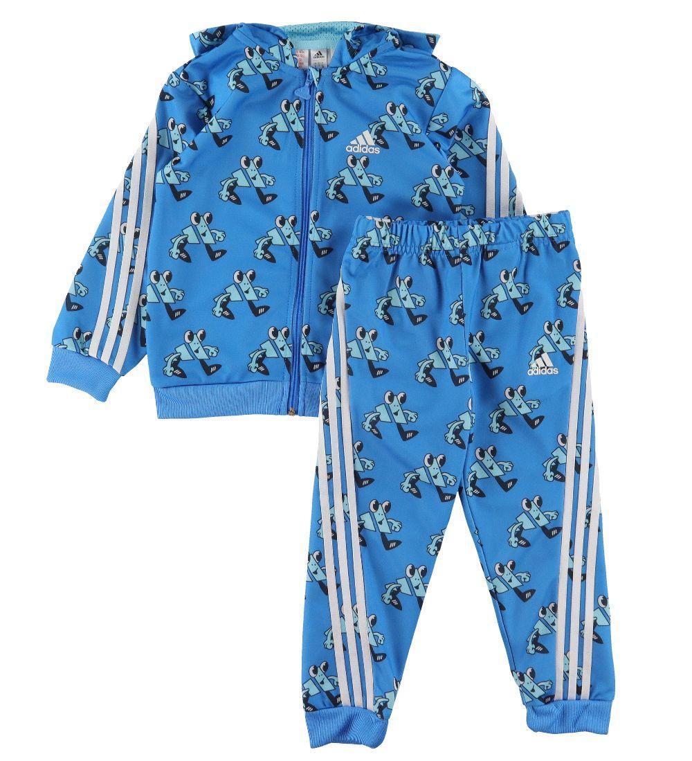 adidas Future Icons Shiny Allover Print Jogger Set