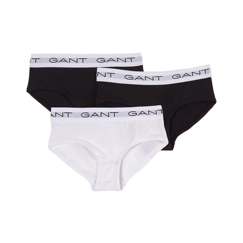 Gant Teen Girl's Shorty Underwear 3-pack - Black/White (902046602-111)