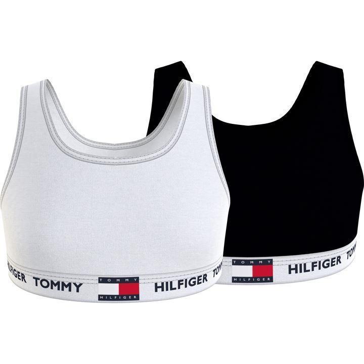 Tommy Hilfiger 2pk 85 Flagg BH - Vit/Svart 0WS