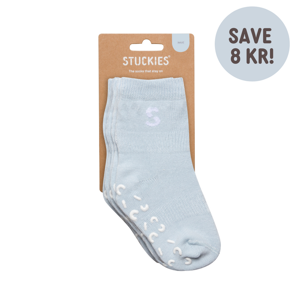 Stuckies Cotton Socks 3-pack - Wave