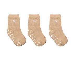 Stuckies Cotton Strumpor 3-pack - Sand