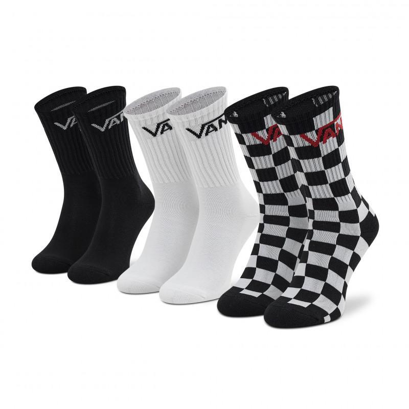 Vans Kid's Classic Crew 3-pack - Black Checkerboard (VN000XNQBKC1)