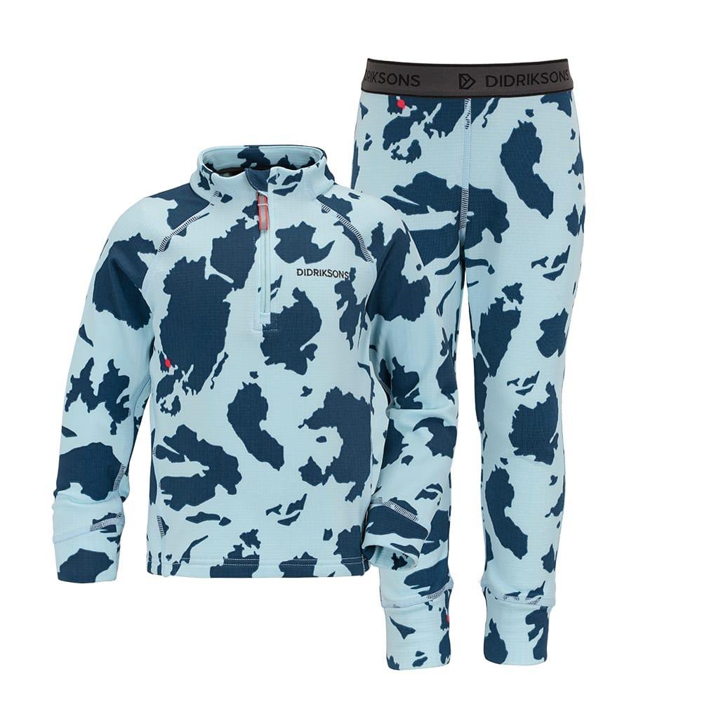 Didriksons Jadis Printed Kid's Set - Print Island Ai Blue (504451-490)