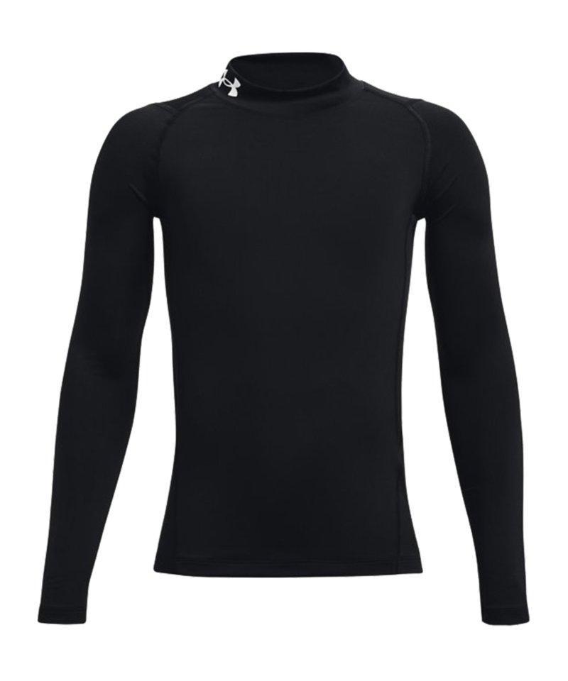 Under Armour HeatGear Mock Long Sleeve Kids - Black/White
