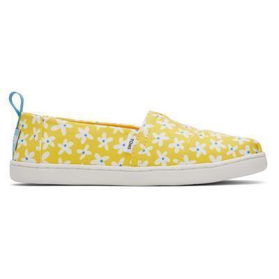 Toms Alpargata Girls Toddler Yellow Slip On