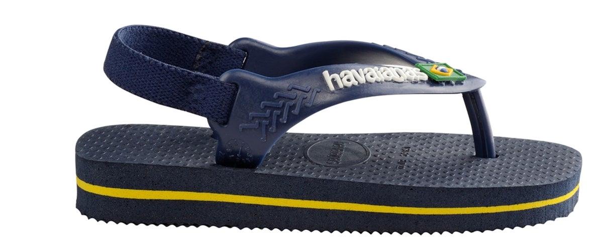 Havaianas Baby Brasil Logo II - Navy Blue/Citrus Yellow