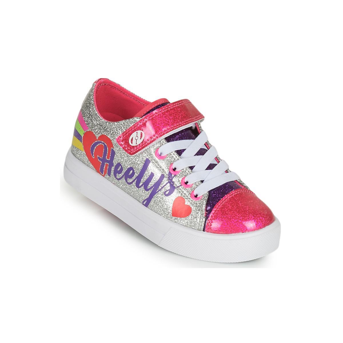 Heelys Snazzy X2 - Silver/Rainbow/Heart