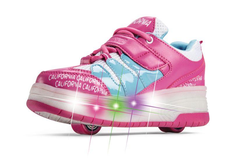 California Roller Shoe with Light - Pink