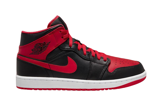 Nike Air Jordan 1 Retro Mid GS - Black/Fire Red/White