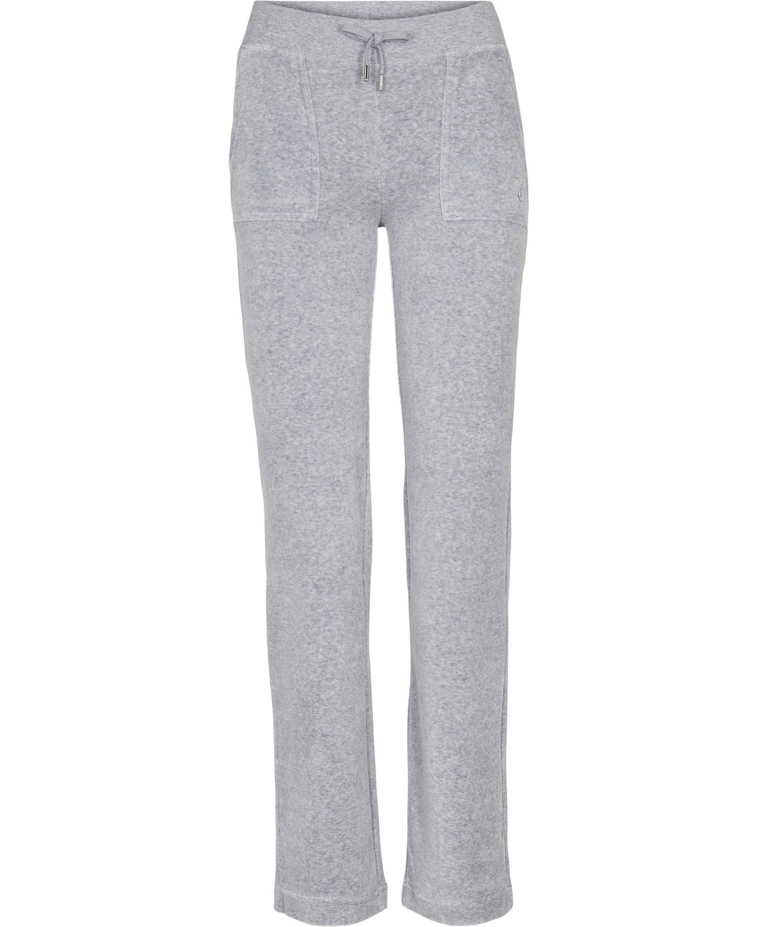 Juicy Couture Del Ray Classic Velour Pant - Light Grey Marl