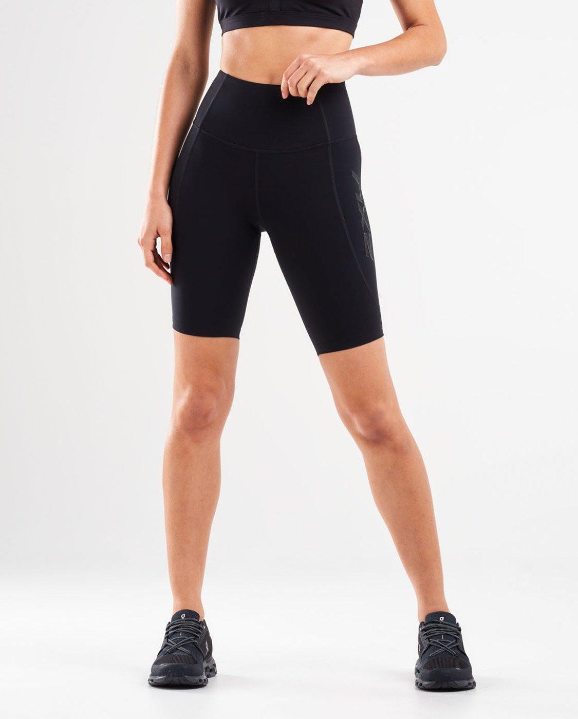 2XU Form Stash Hi-Rise Compression Shorts - Black/Black