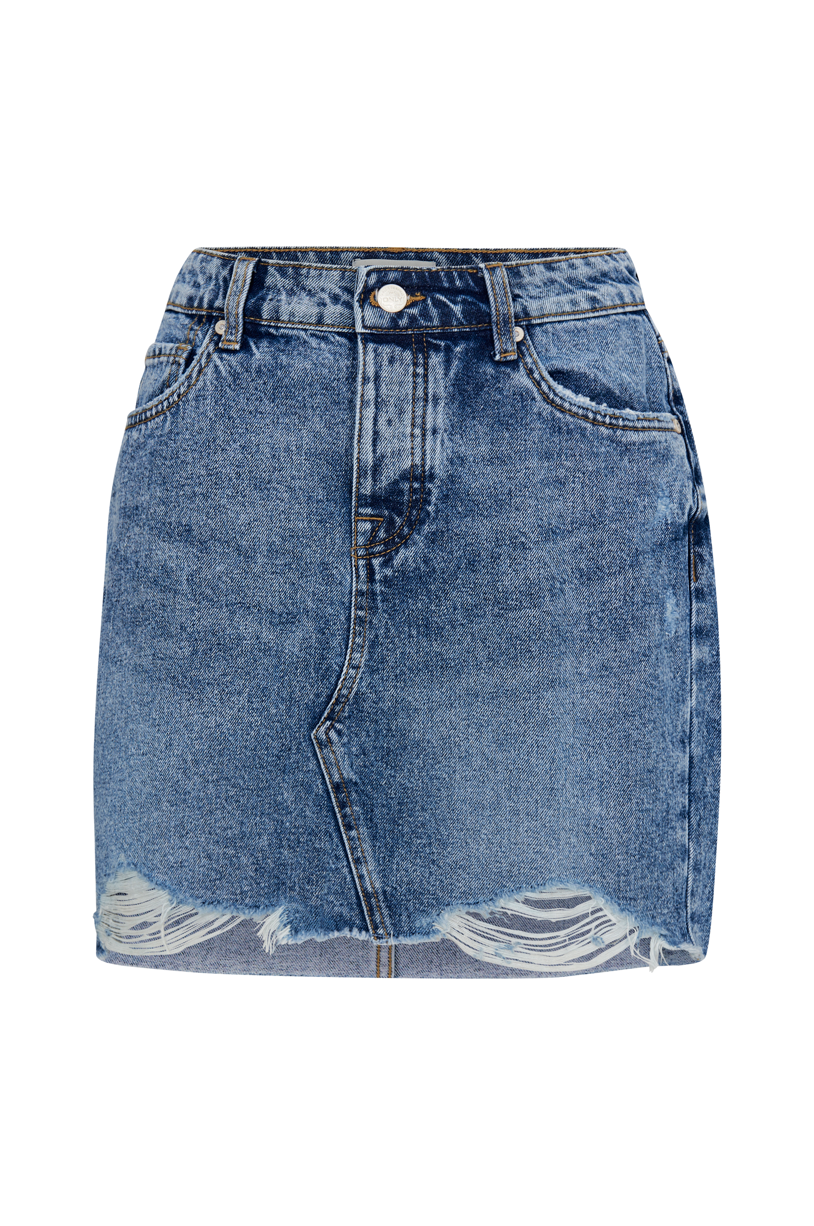 Only Sky Life Reg Denim Skirt - Light Blue Denim