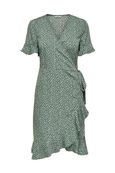 Only Olivia Wrapped Dress - Green/Chinois Green