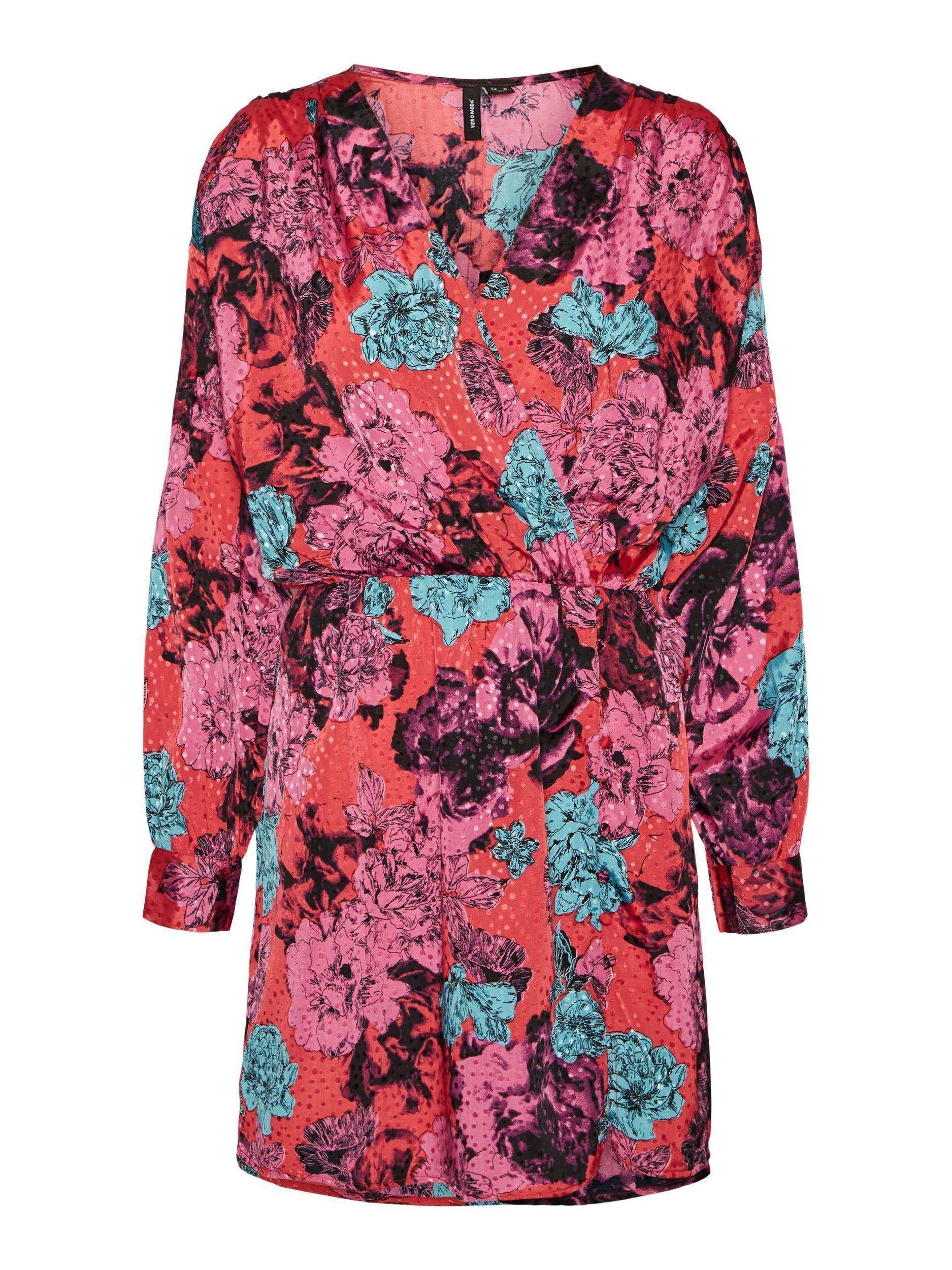 Vero Moda Vmsalma LS Wrap Short Dress VIP Dam Korta