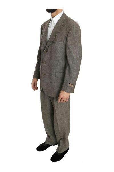 Fendi Brown Wool Regular Single Breasted Suit
