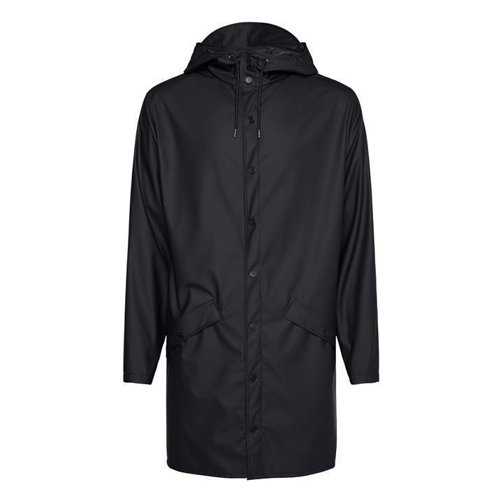 Rains Long Jacket Unisex - Black
