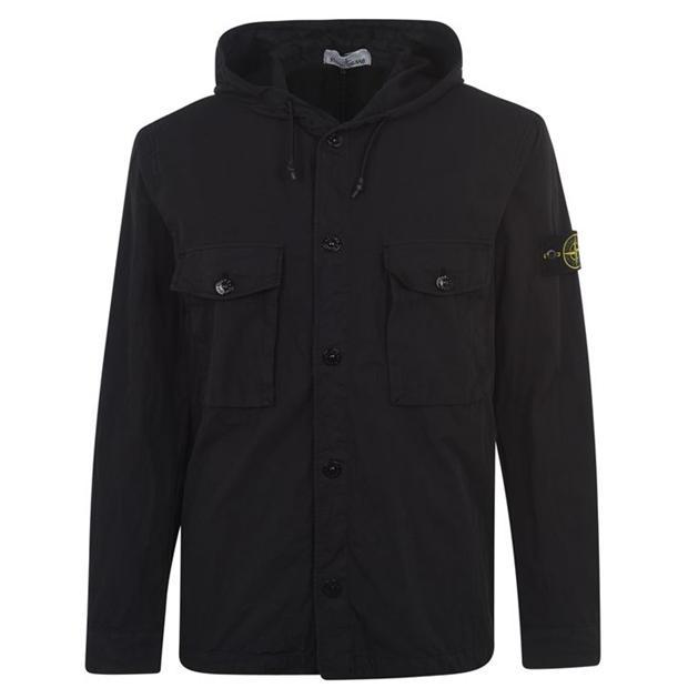 Stone Island Canvas Overshirt - Black