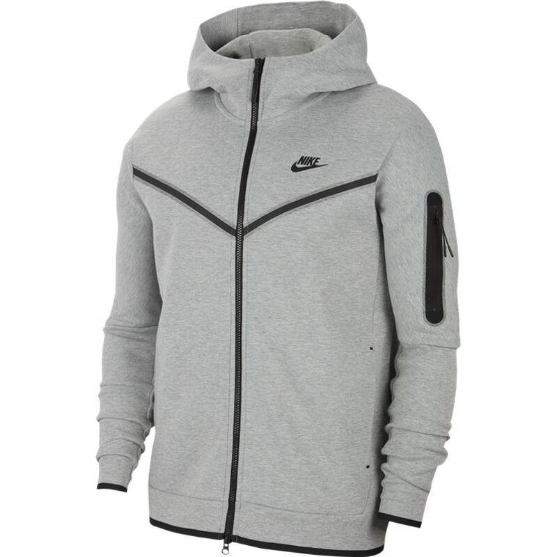 Nike Tech Fleece Full-Zip Hoodie - Dark Grey Heather/Black