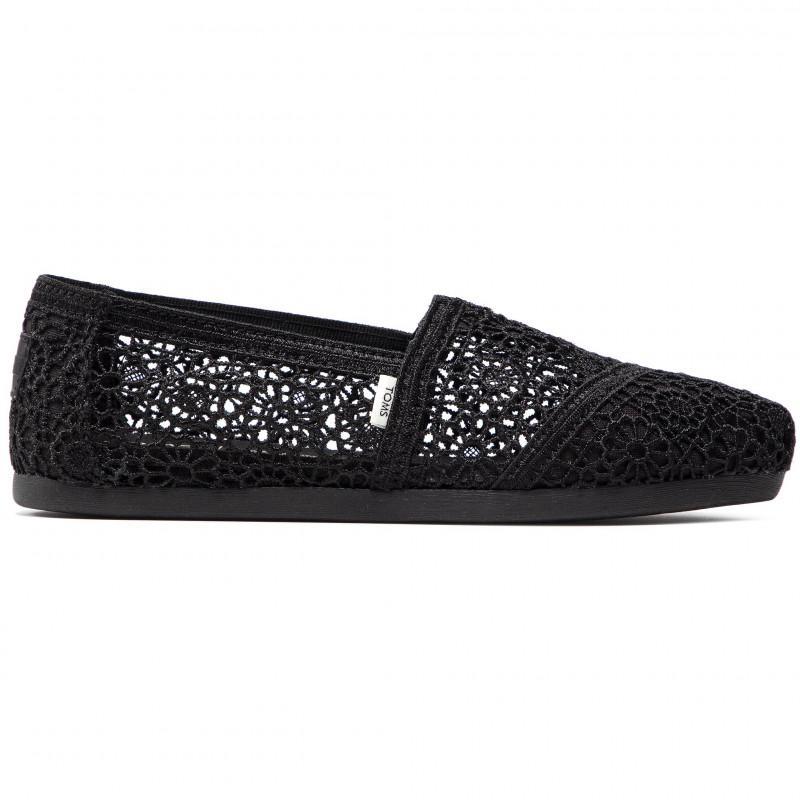 Toms Crochet Alpargata - Black