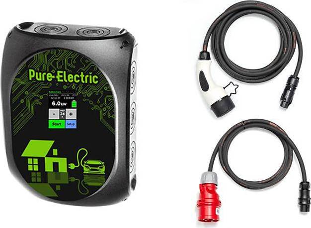 Pure Electric Accelev V2 24A 6kW Type 2 1-fas 10m