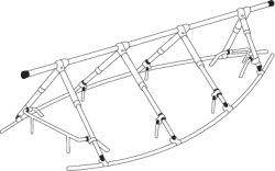 Noa Outlaying frame 10 meter 3 stanchion base (10426)
