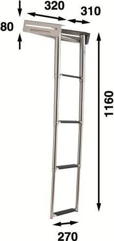 Båtsystem Badstege för plattform, bkt 74, 4-steg