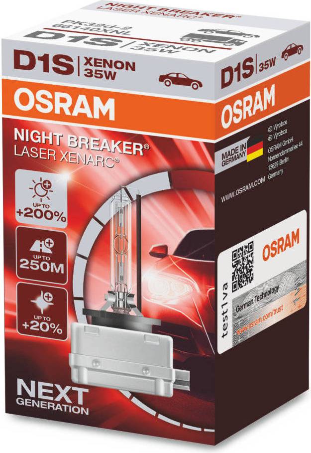 Osram Xenon D1S Night Breaker Laser +200% 4500K universal
