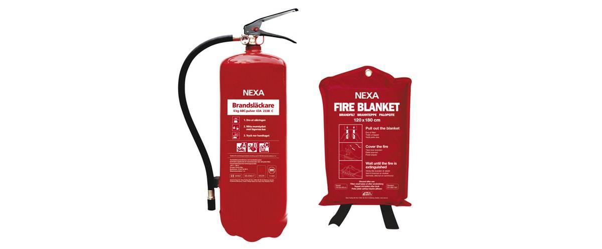 Nexa Fire Extinguisher Powder 6kg with Fire Blanket