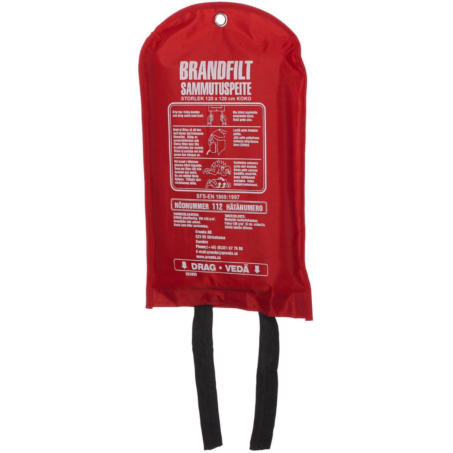 Grunda Brandfilt 1.2x1.2m 430gr/m² 550ºC