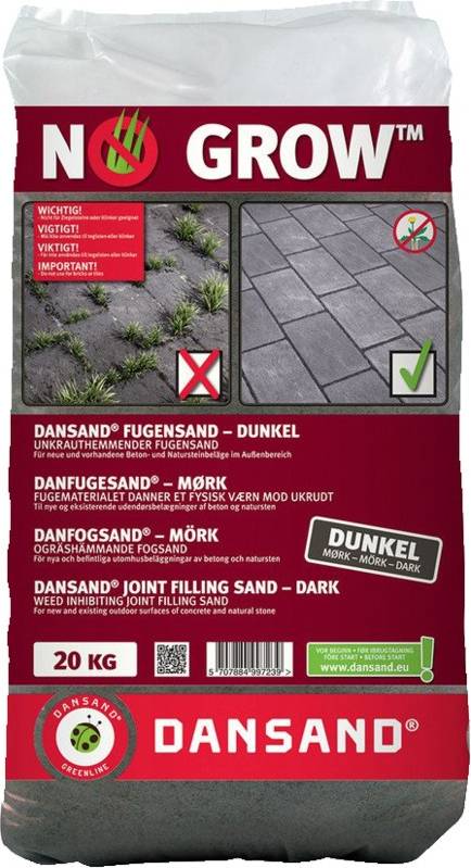 Dansand No Grow Fugesand Antracit 20kg