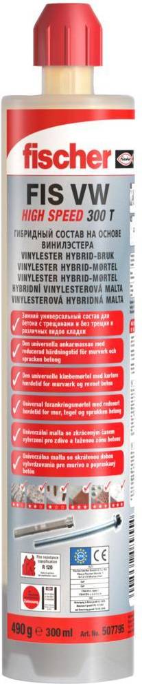 Fischer VW300T Injektionsmasse til forankring 300 ml