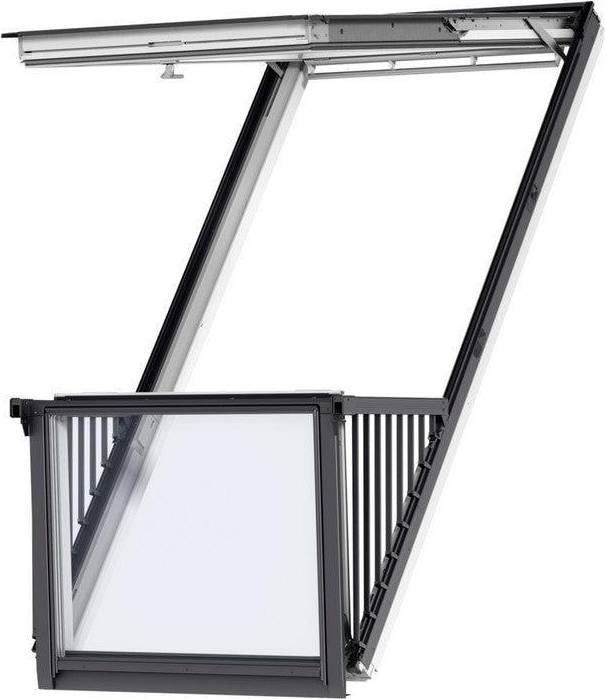 Velux Takbalkong Cabrio 94x252 Takfönster 3-glasfönster 94x252cm