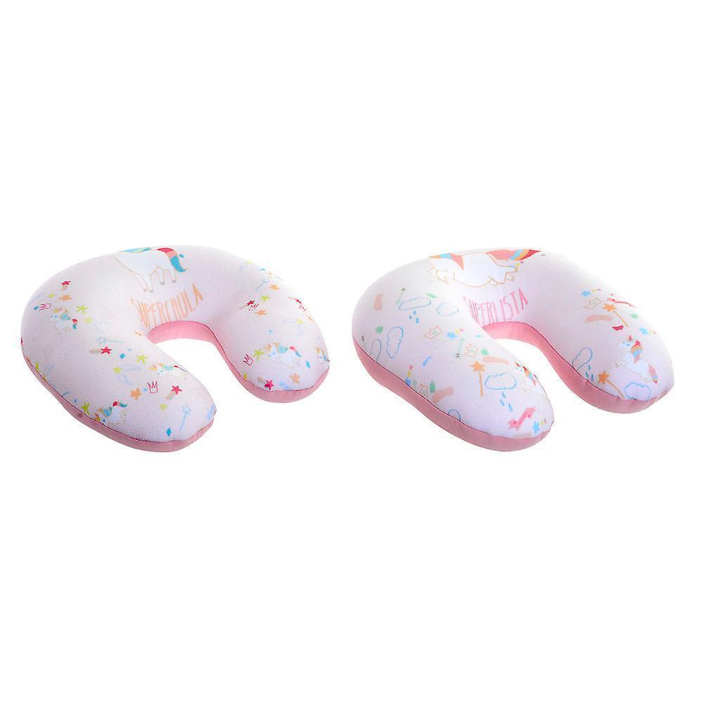 Dkd Home Decor Nackkudden Rosa Polyester Skum Enhörning (2 pcs) (30 x 30 x 8.5 cm)