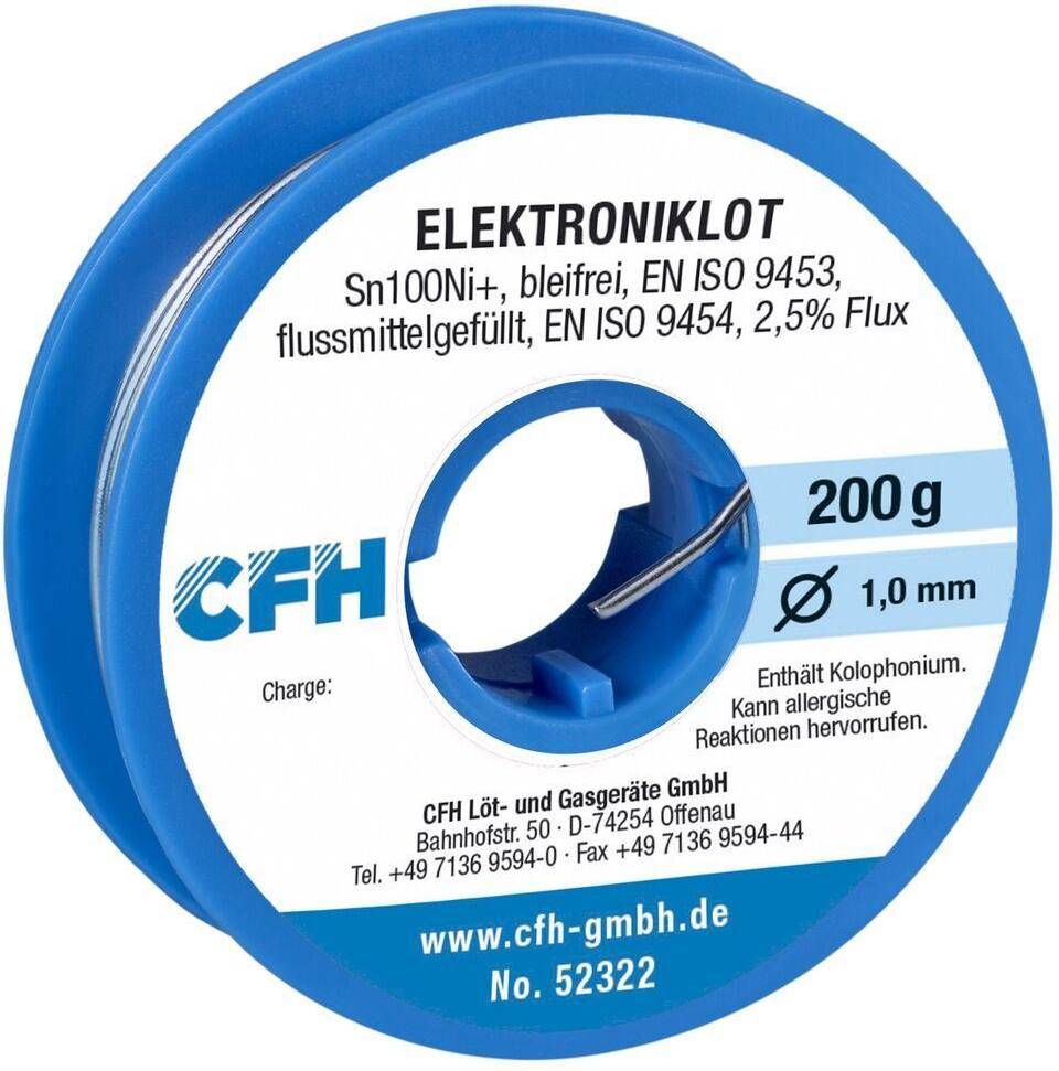 CFH 200 Gramm Elektroniklot EL 322 bleifrei