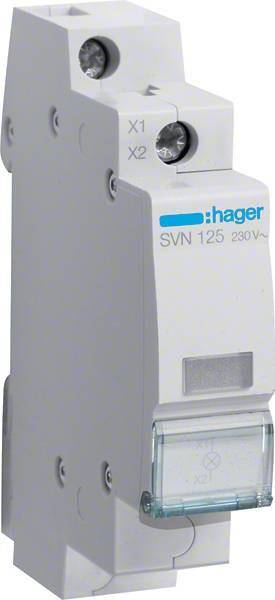 Hager SVN125 Signallampa 230VAC Vit