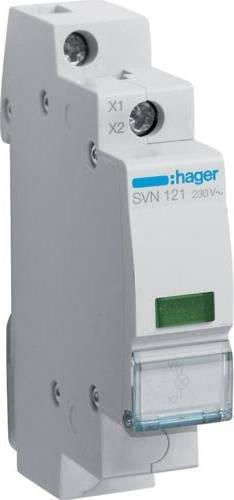 Hager Signallampa SVN121 250VAC Grön