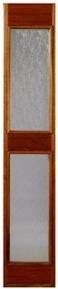 Polardörren Mittpost Teak Sidoljus Cotswoldglas V (60x220cm)