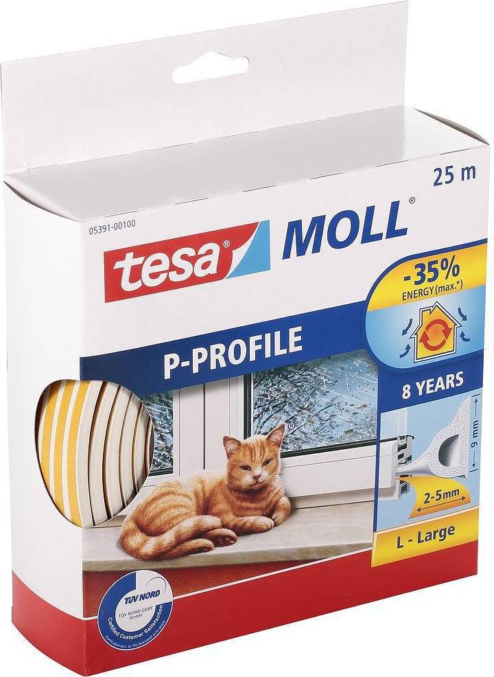 TESA Tesamoll P-Profile White 25000x9mm