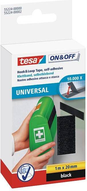 TESA On Off Universal Black 1000x20mm