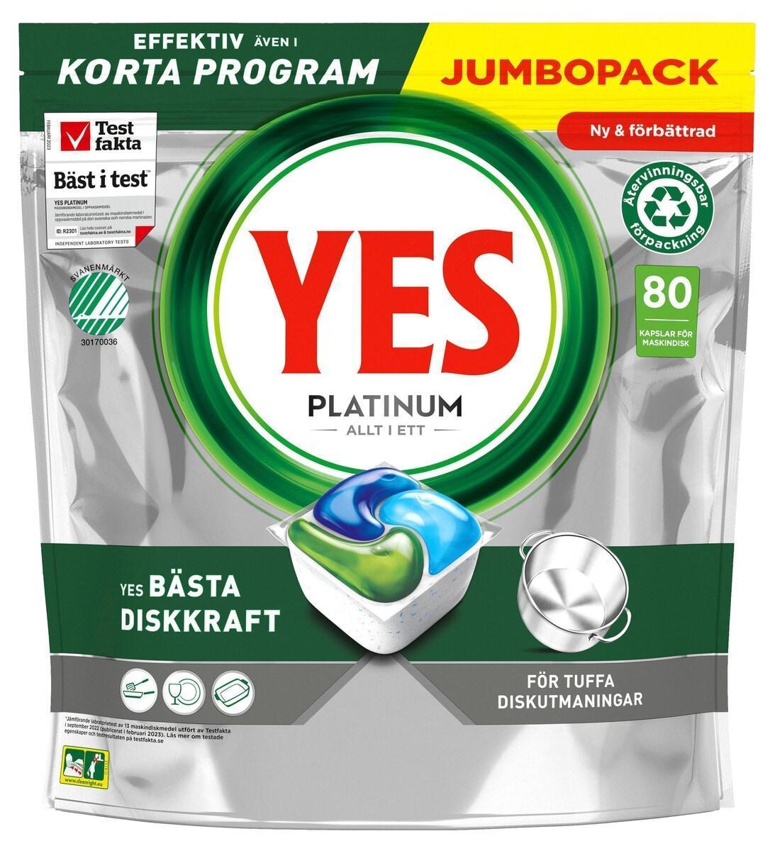 Yes Platinum Disktabletter 80-pack
