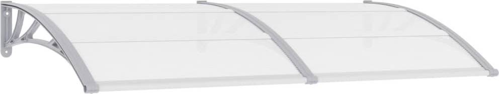 vidaXL Entrétak transparent 200x80 PC - Grå